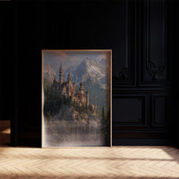 Alpine Fortress Crowns Misty Peaks