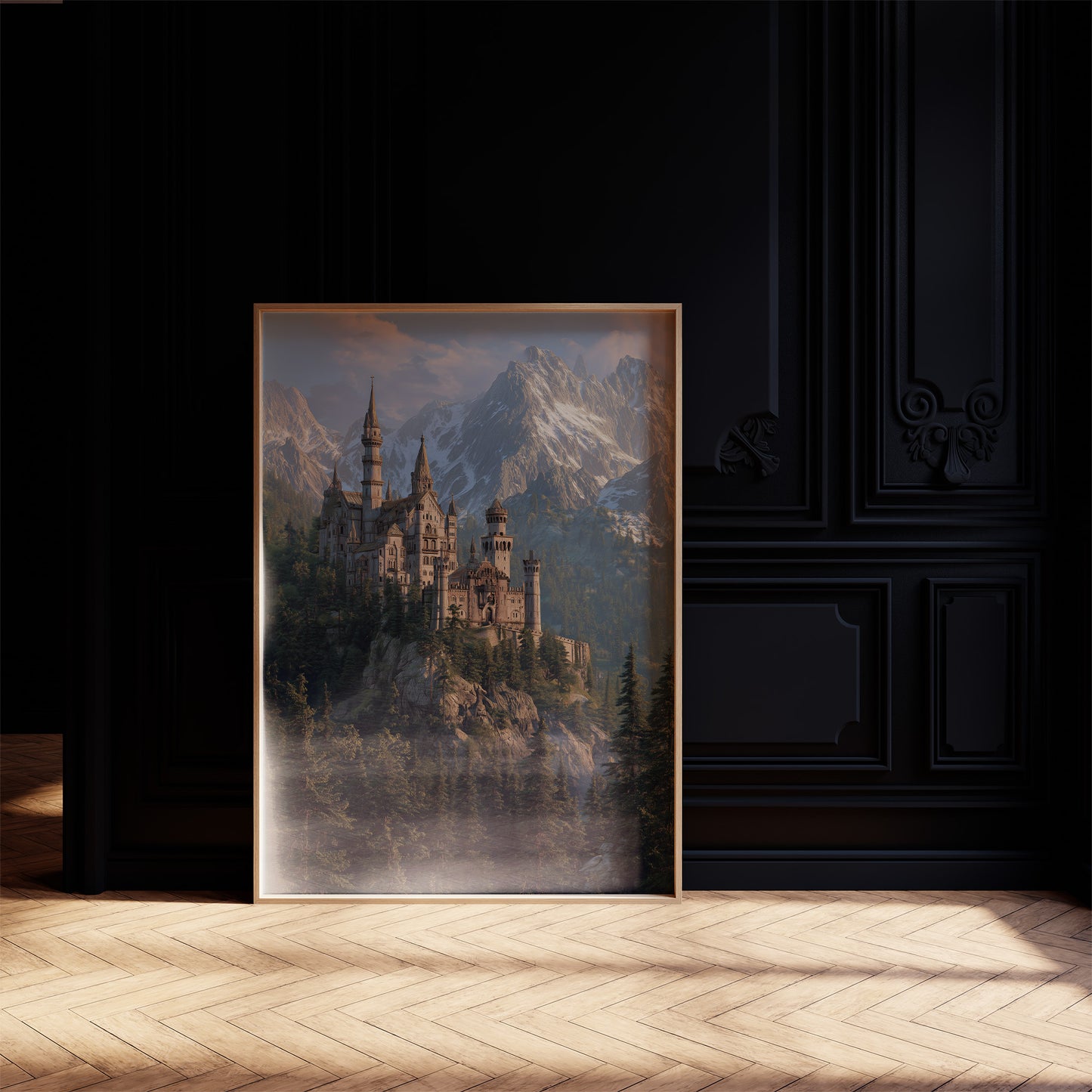 Alpine Fortress Crowns Misty Peaks