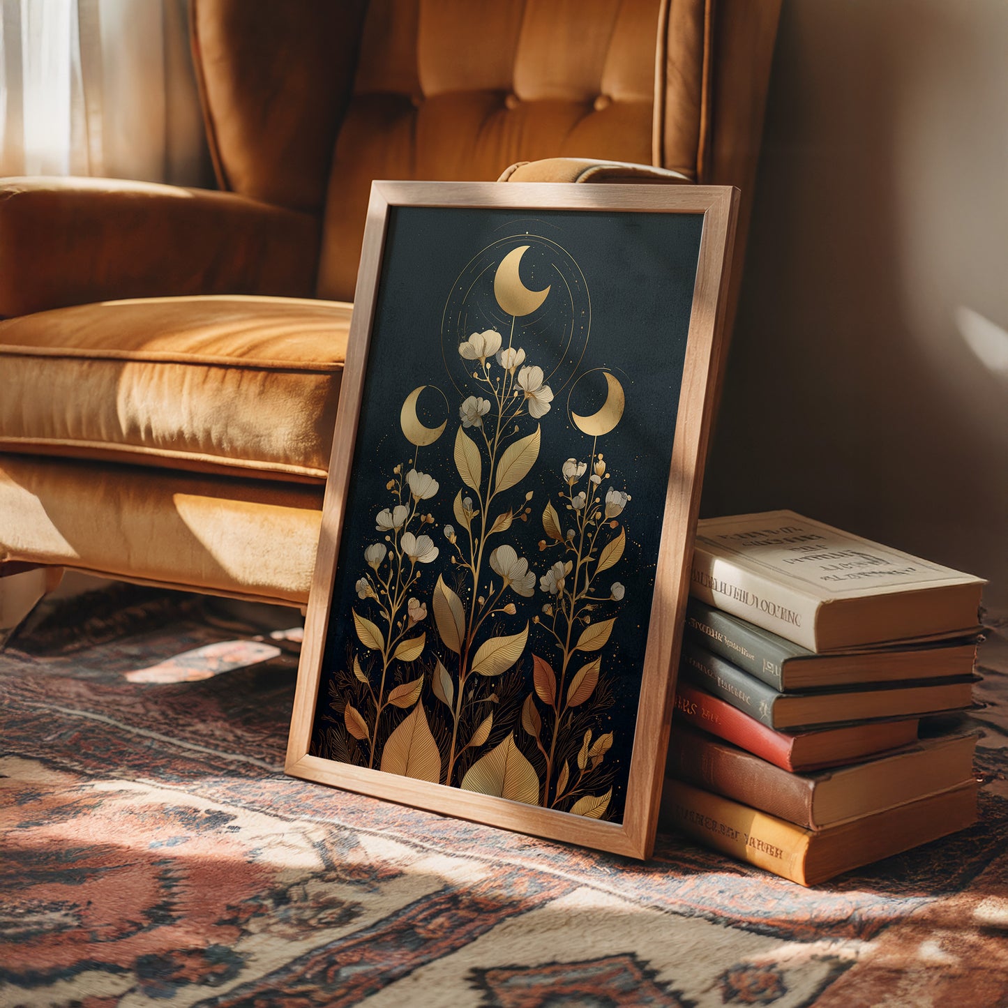 Celestial Flora Under Night Sky