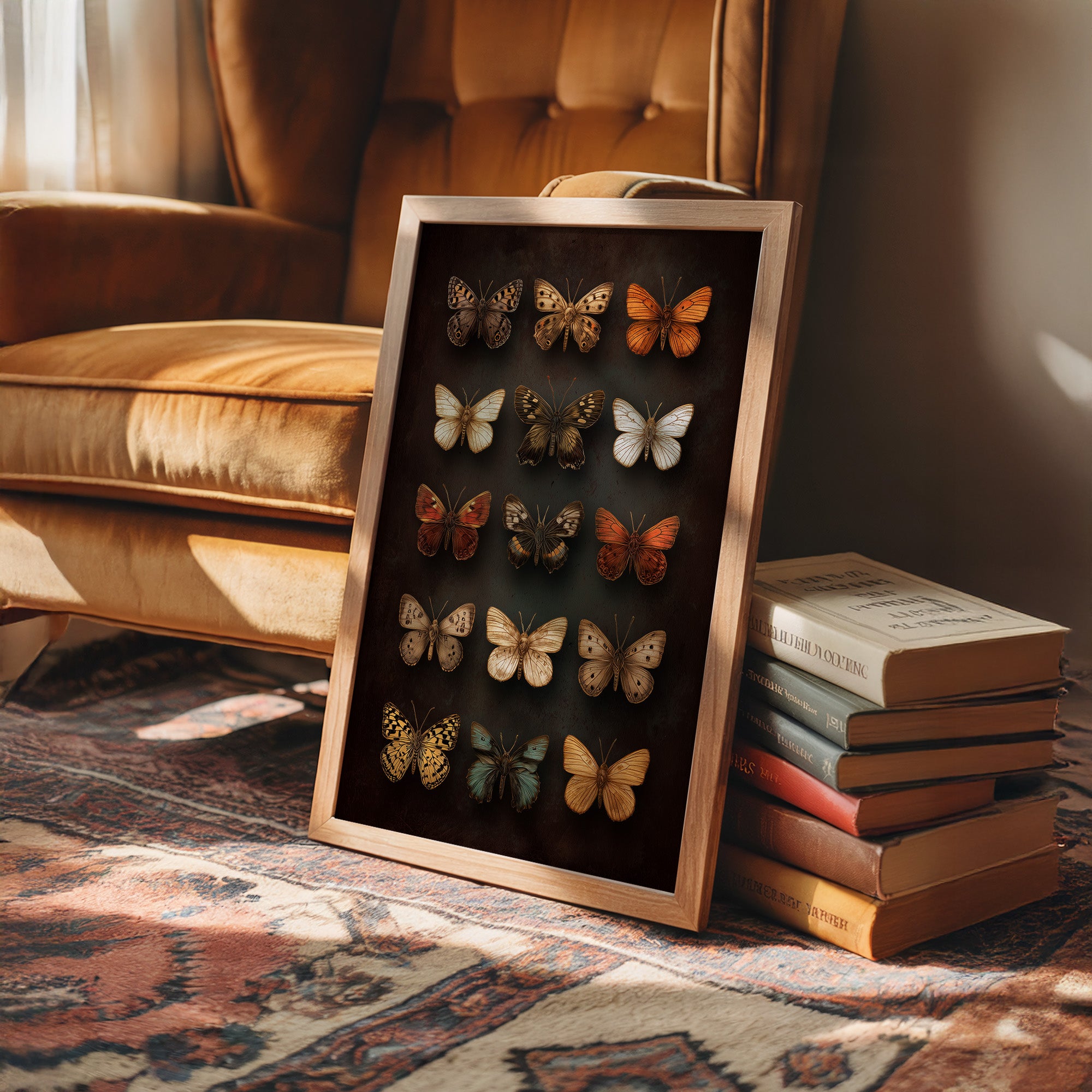 Amber Wings Against Midnight Walls