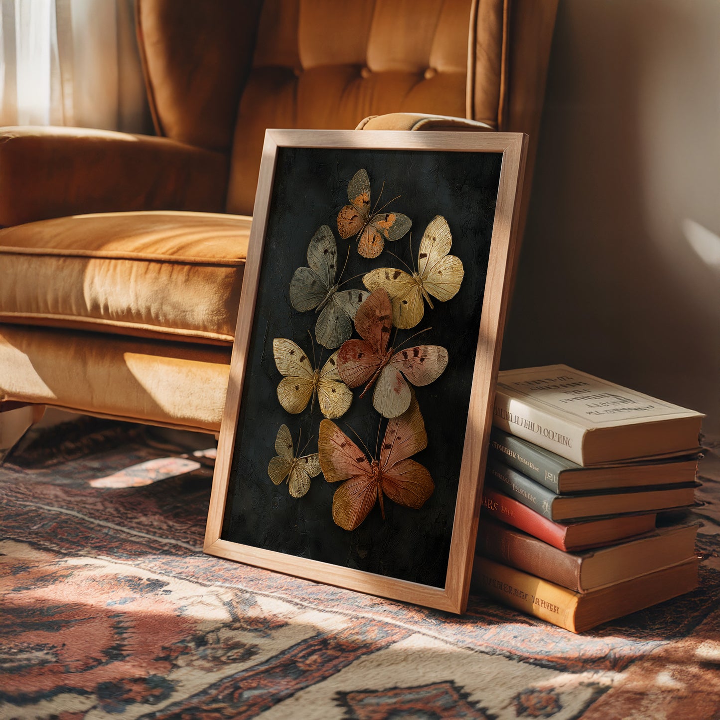 Copper Wings Against Midnight Sky