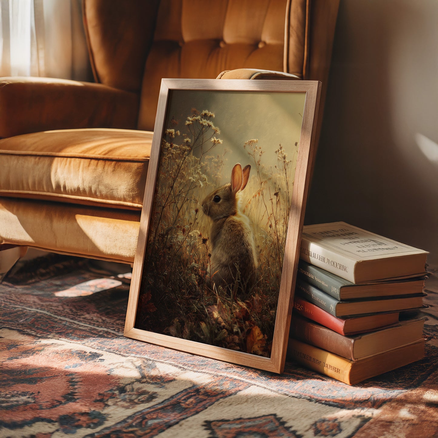 Twilight Rabbit Among Wild Meadow