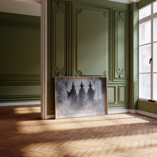 Mist Cloaked Figures Await Dawn