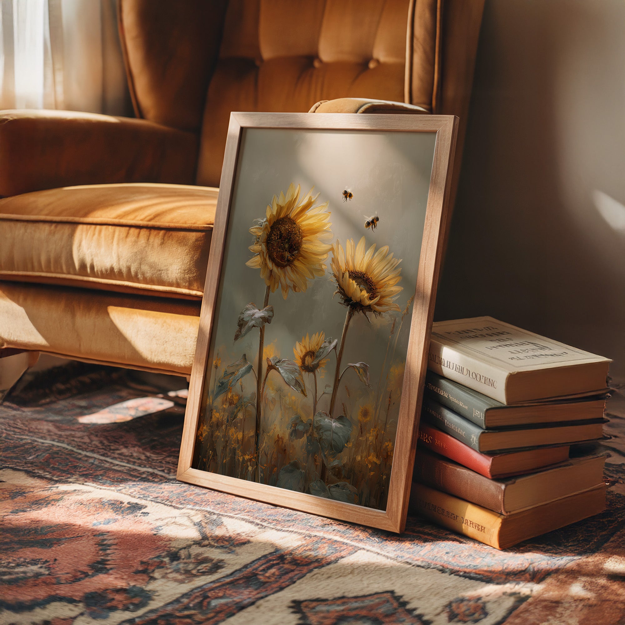 Honey Seekers Among Golden Blooms
