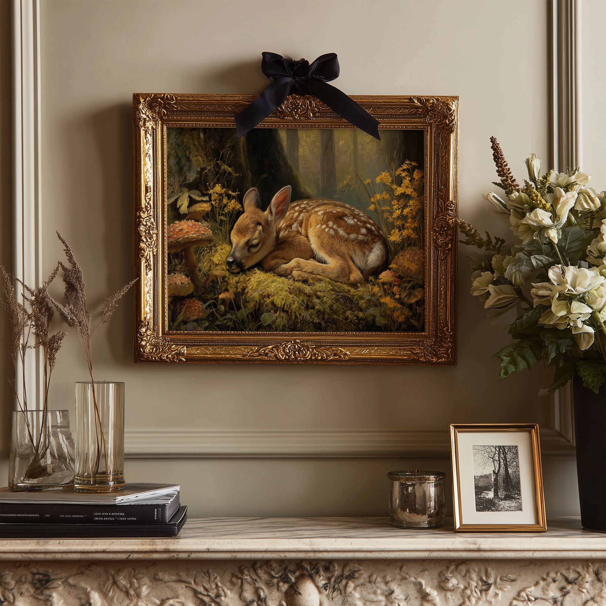 Fawn Dreams Among Golden Blooms