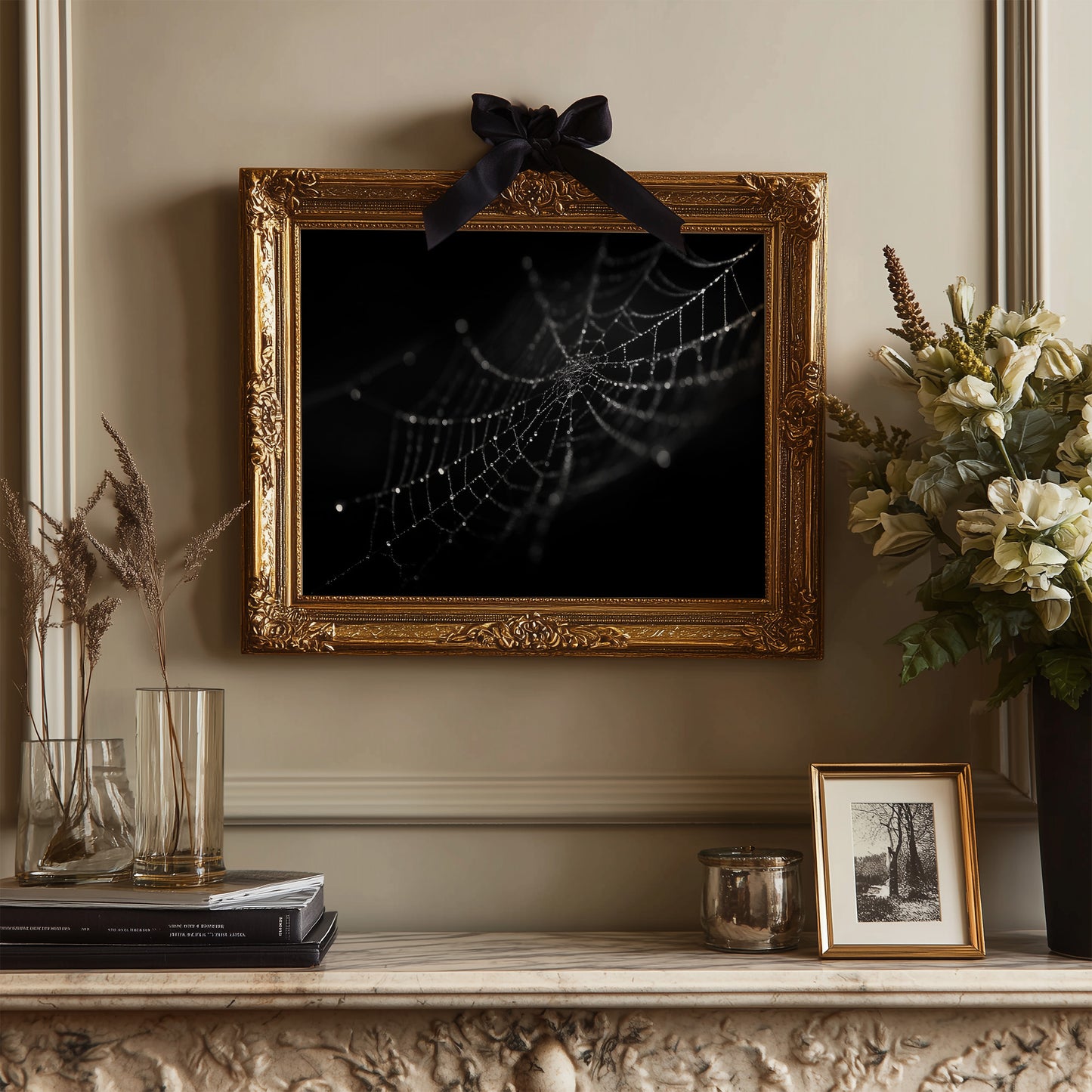 Dew Caught In Midnight Threads