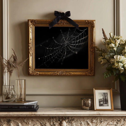 Dew Caught In Midnight Threads