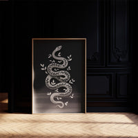 Serpent Adorned With Silver Leaves