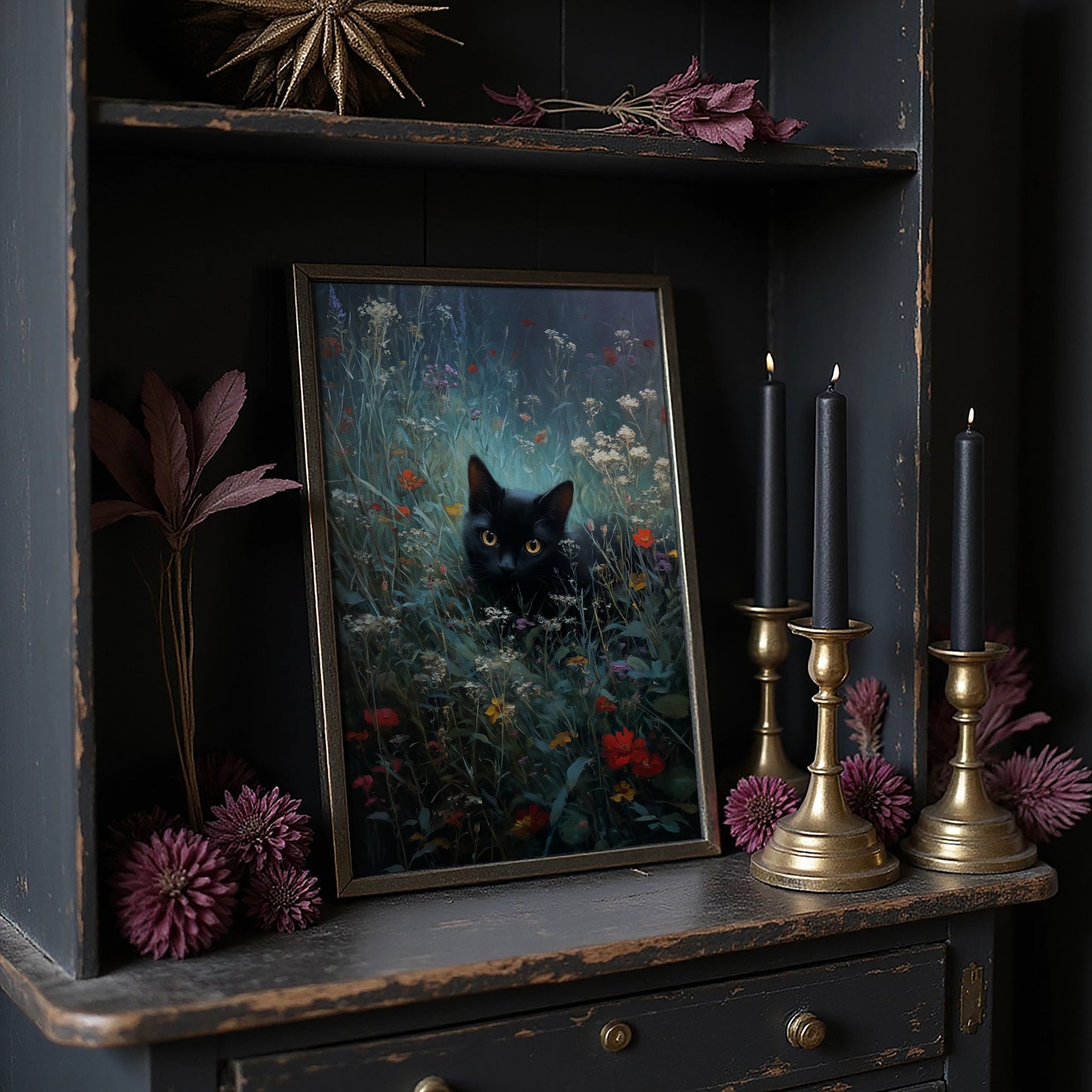 Midnight Prowls Among Wildflowers