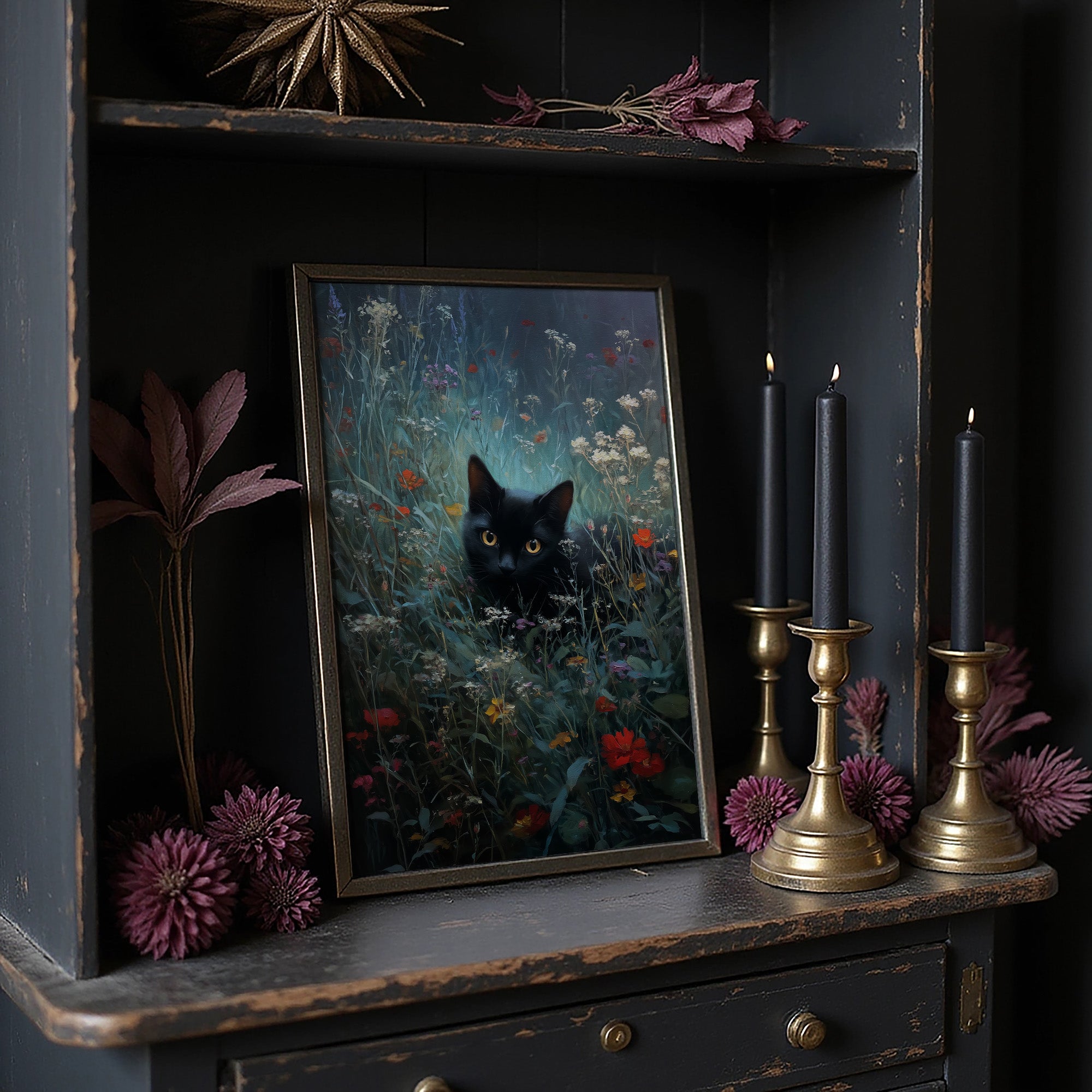 Midnight Prowls Among Wildflowers