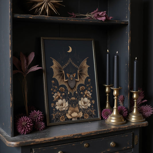 Midnight Blooms Under Copper Wings
