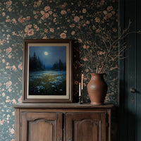 Midnight Meadow Bathes In Moonlight