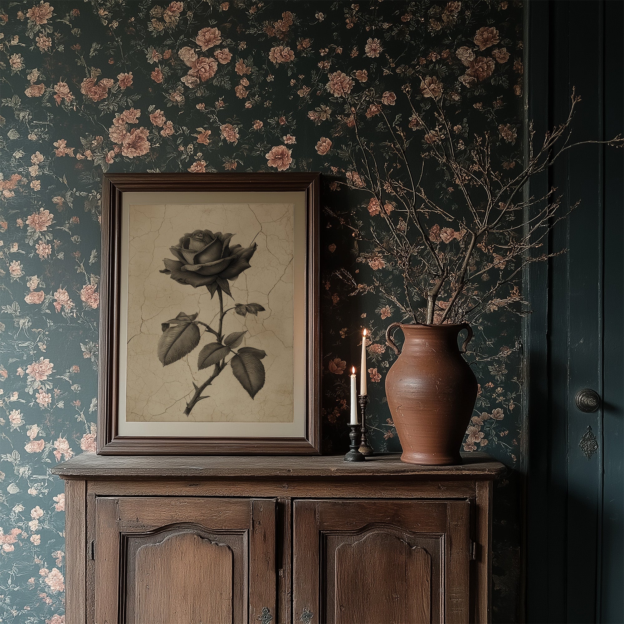 Faded Bloom In Midnight Parlor