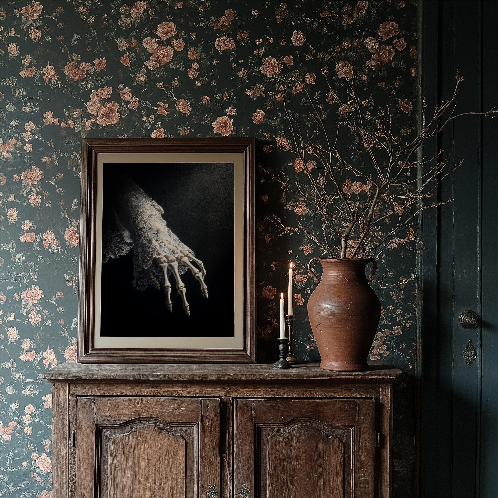 Delicate Bones Behind Lace Curtains