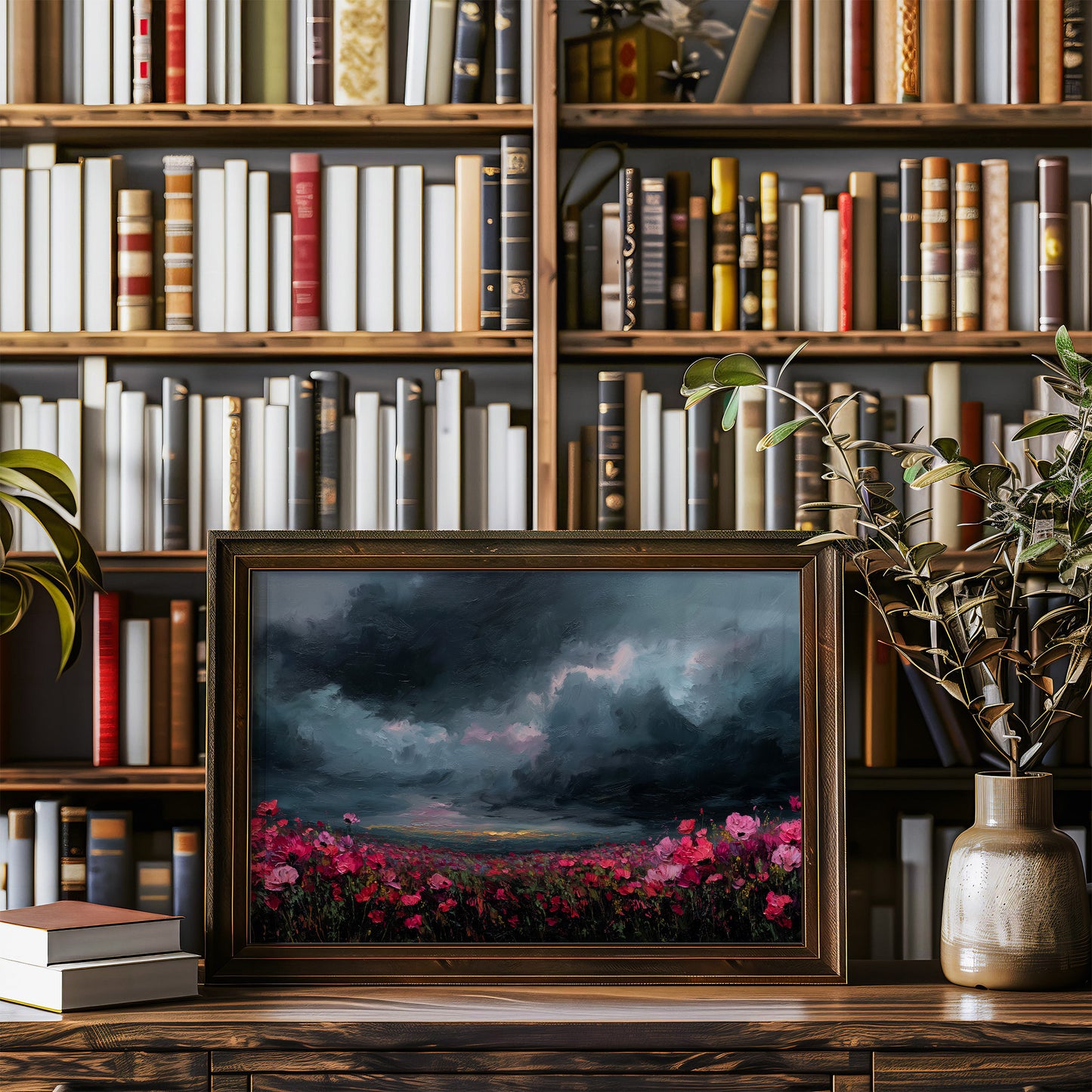 Storm Blooms Against Darkened Sky