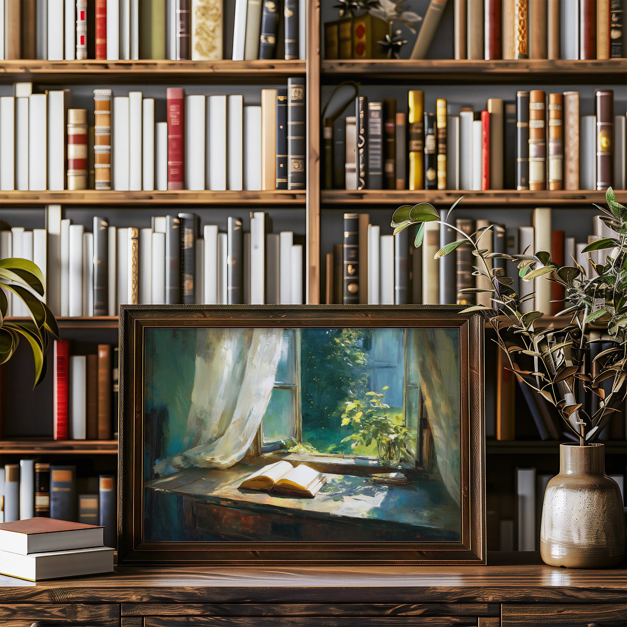 Sunlit Pages Await Summer Breeze