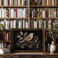 Songbird Among Autumn Berries