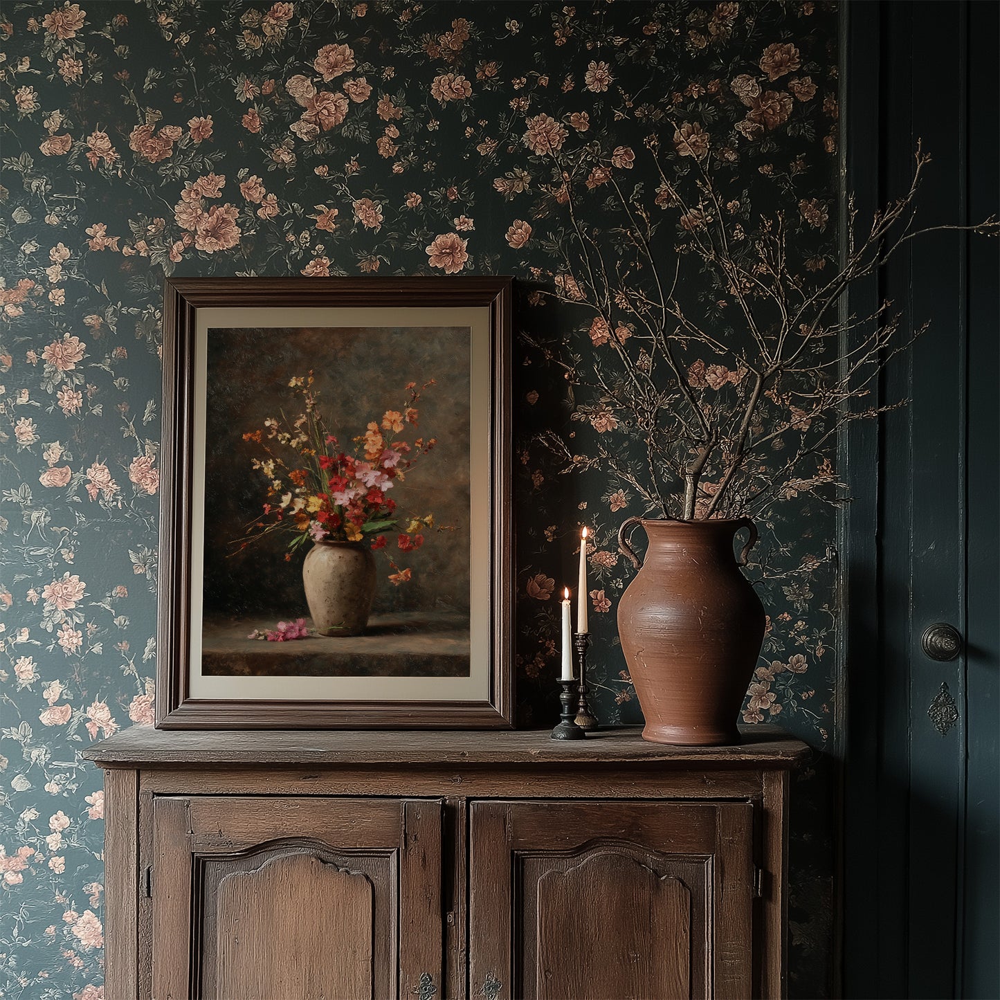 Wildflowers Against Midnight Walls