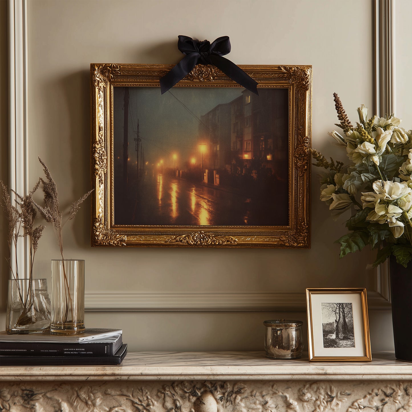 Amber Streets After Midnight Rain