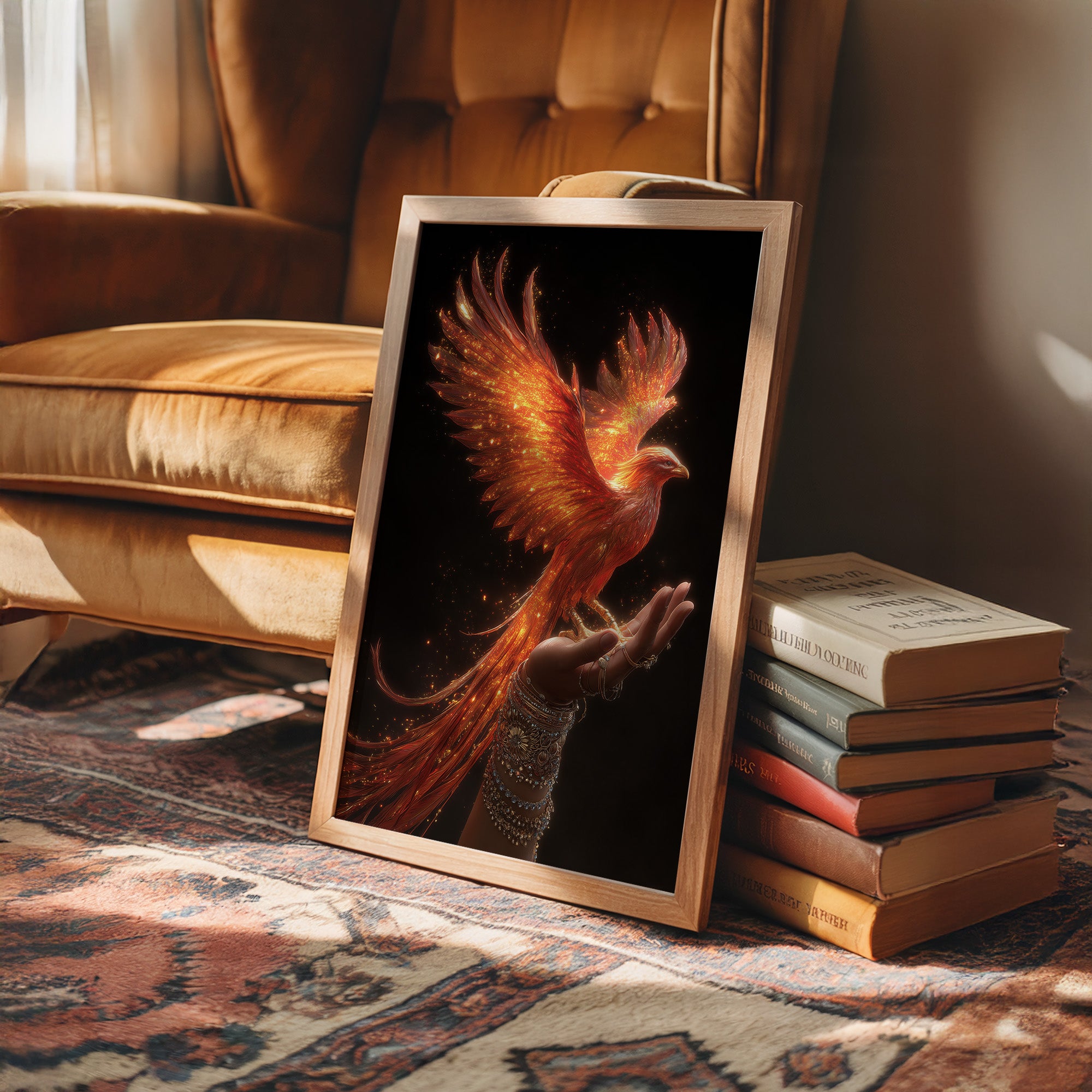 Phoenix Rising From Open Palms