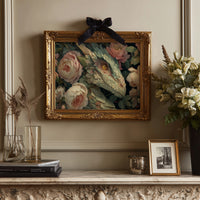 Dragon Among Soft Peonies