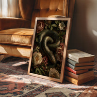 Serpent Among Blooming Peonies