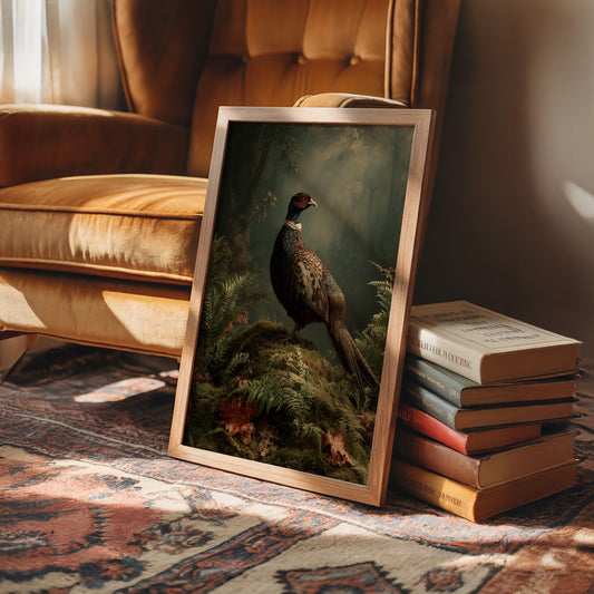 Noble Pheasant Among Forest Ferns