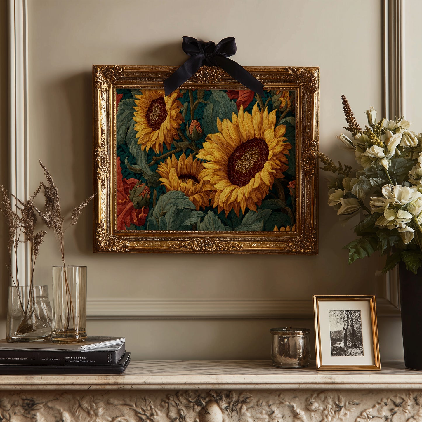 Sunflowers Among Literary Treasures