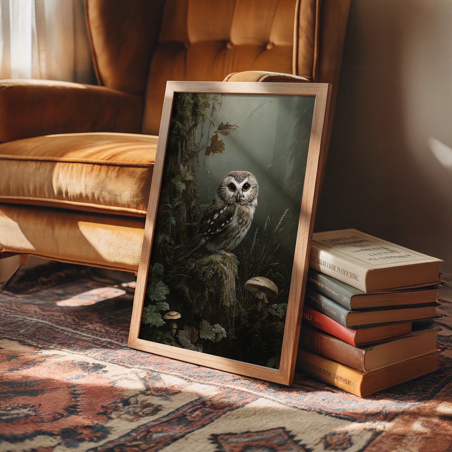 Woodland Sage On Misty Perch