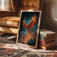 Flame Wings Against Midnight Sky