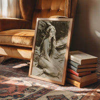 Vintage Waves Against Rocky Shore