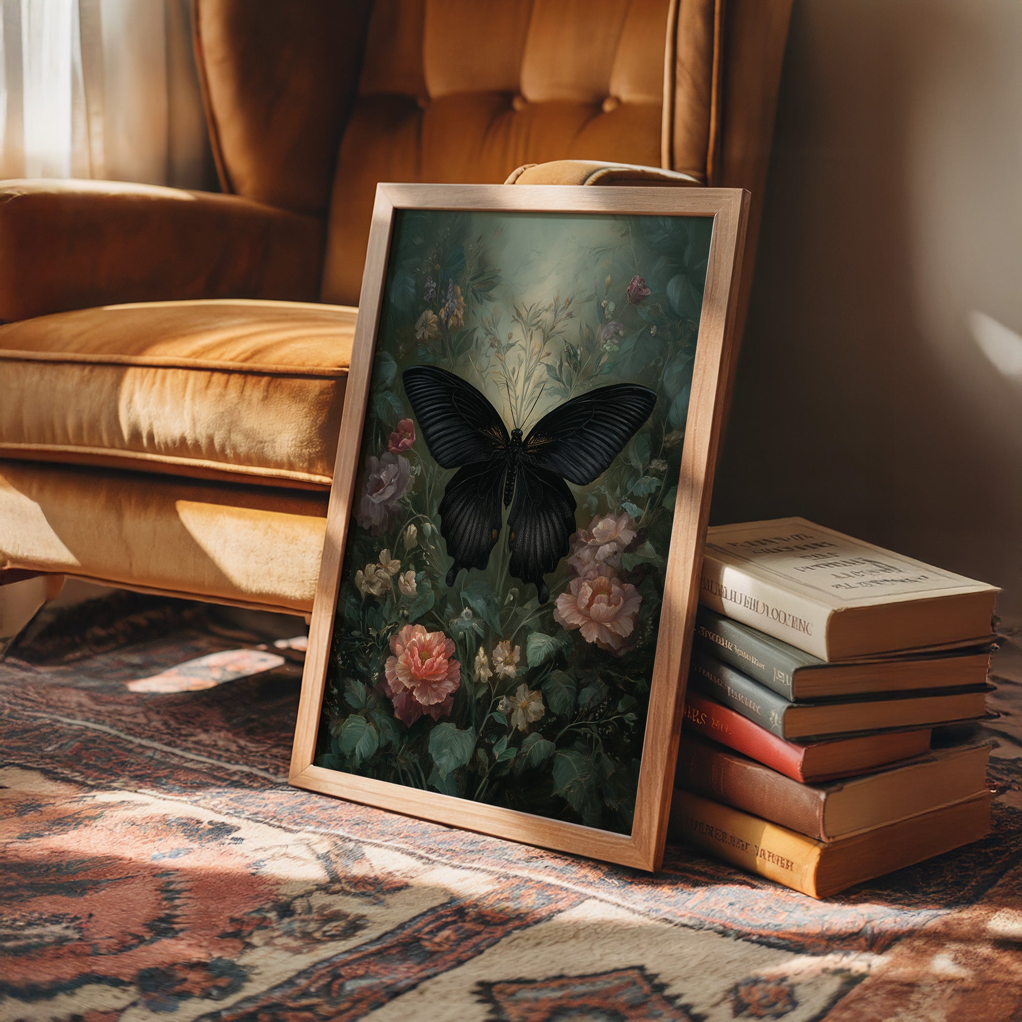 Midnight Blooms Against Dark Walls