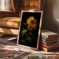 Golden Bloom Against Midnight Walls