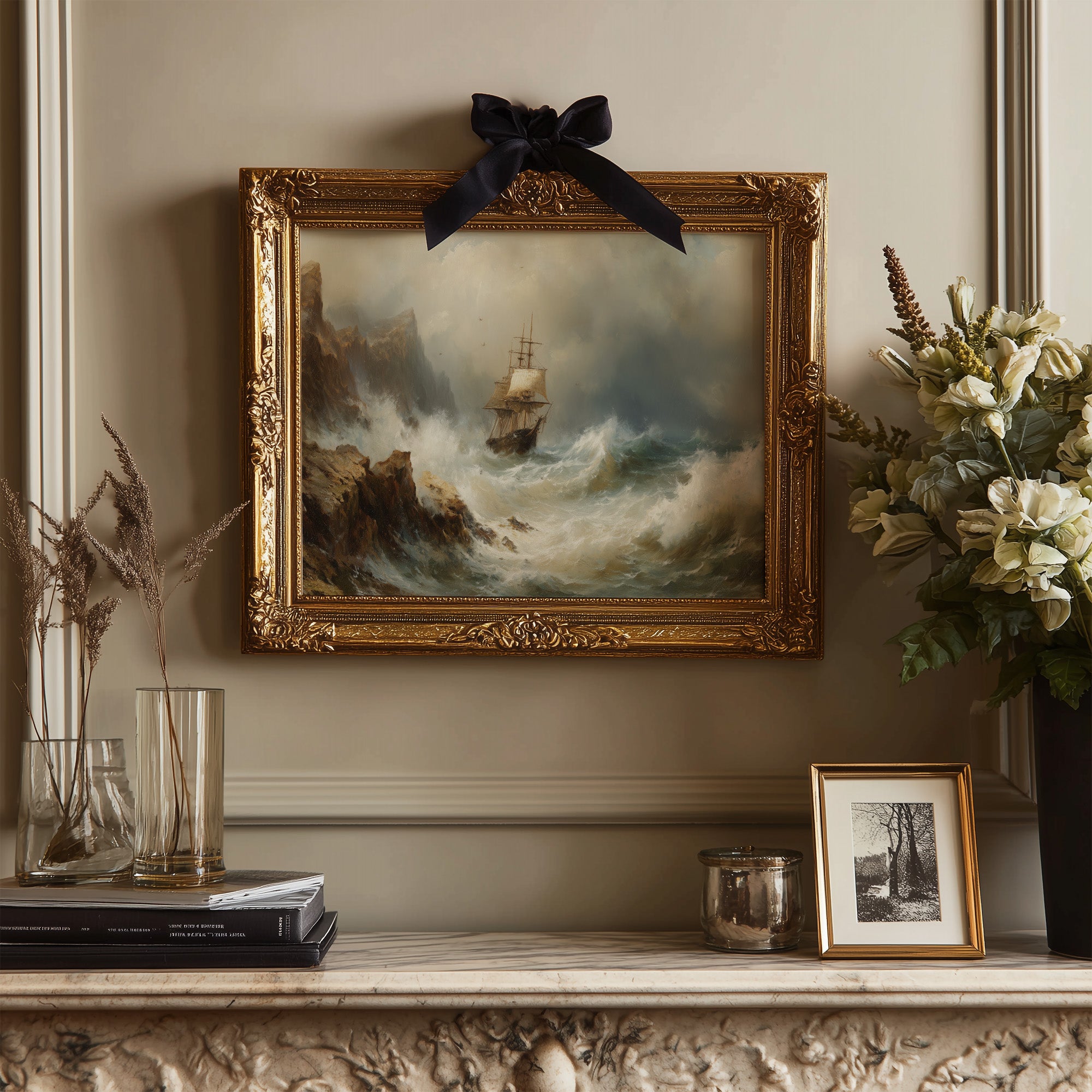 Seafarer's Tale Among Leather Spines