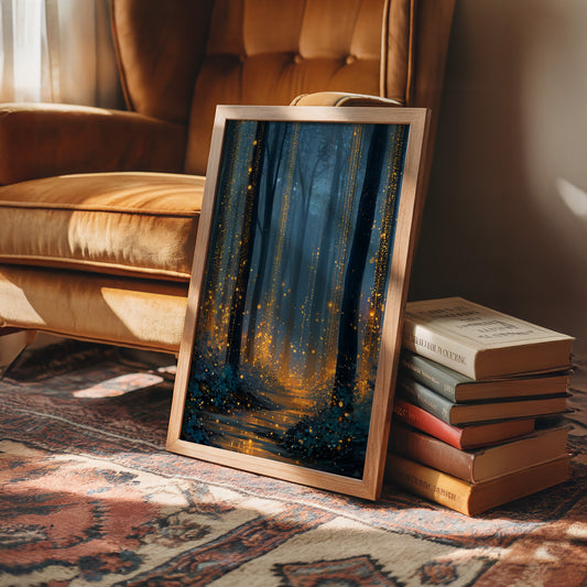 Fireflies Dance Through Midnight Woods