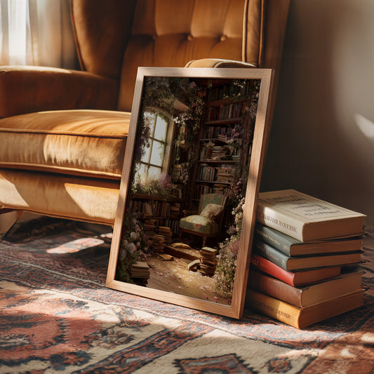 Forgotten Library Blooms In Light