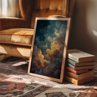 Crescent Rests Among Golden Clouds