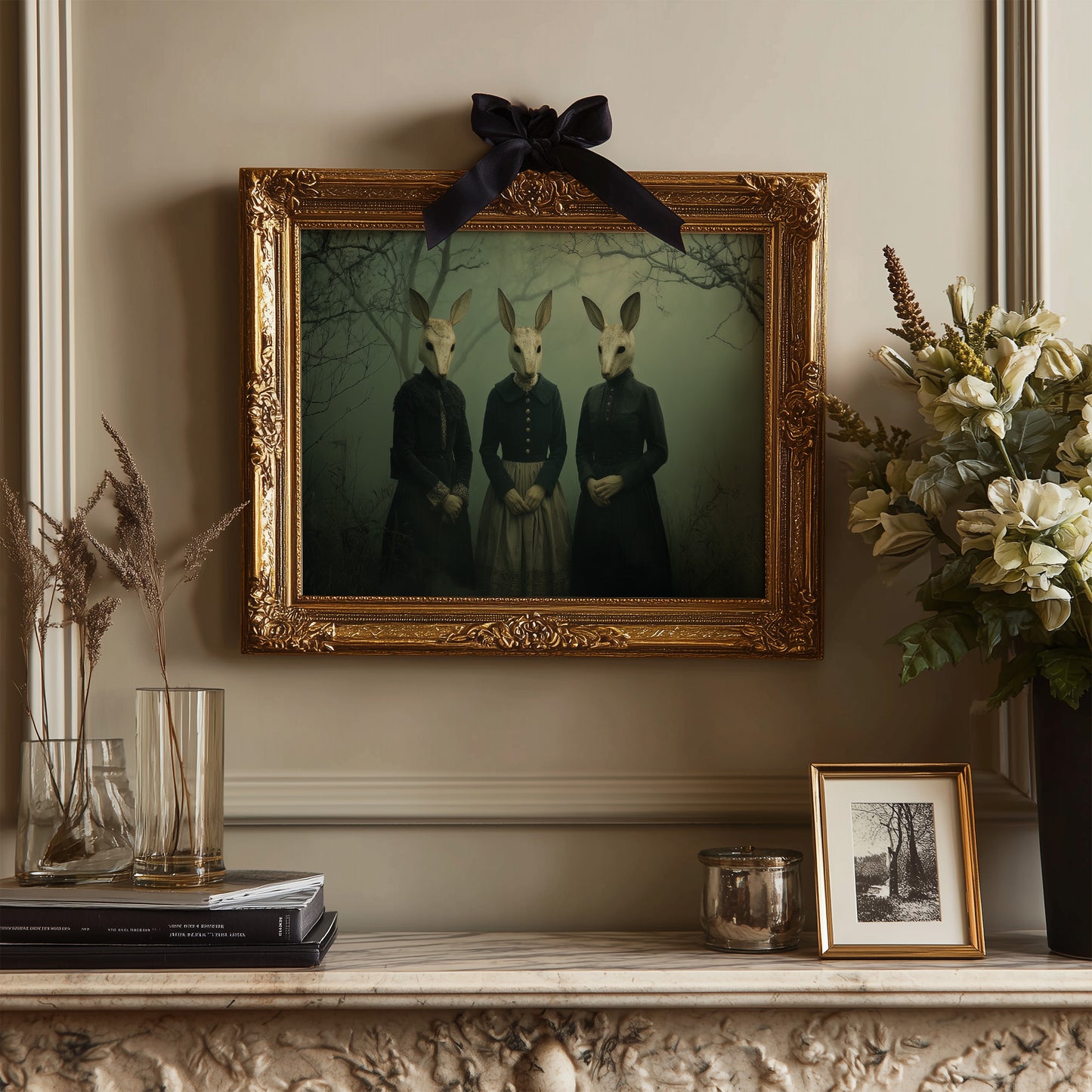 Woodland Sisters In Victorian Attire