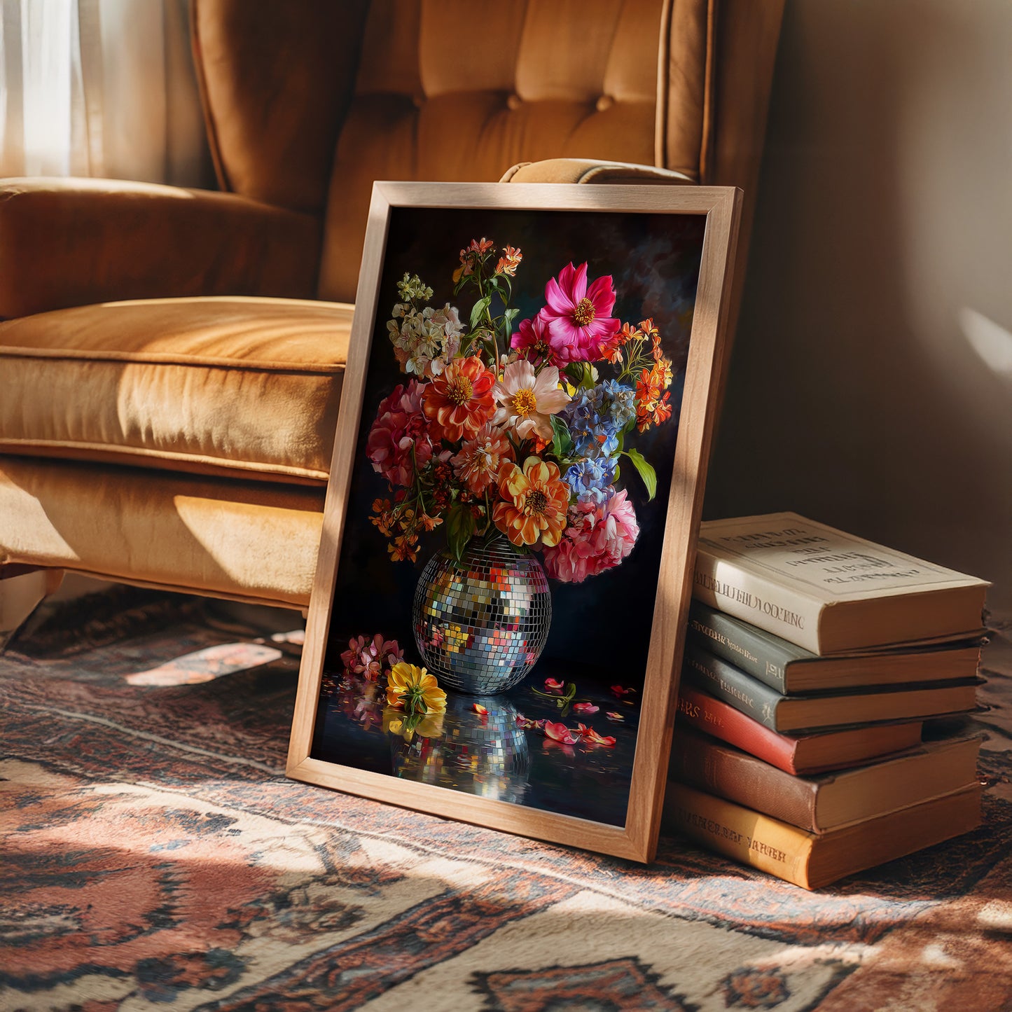 Disco Vase Blooms After Dark