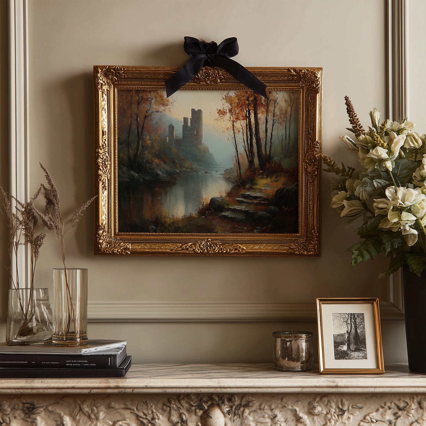 Autumn Castle By Misty Waters