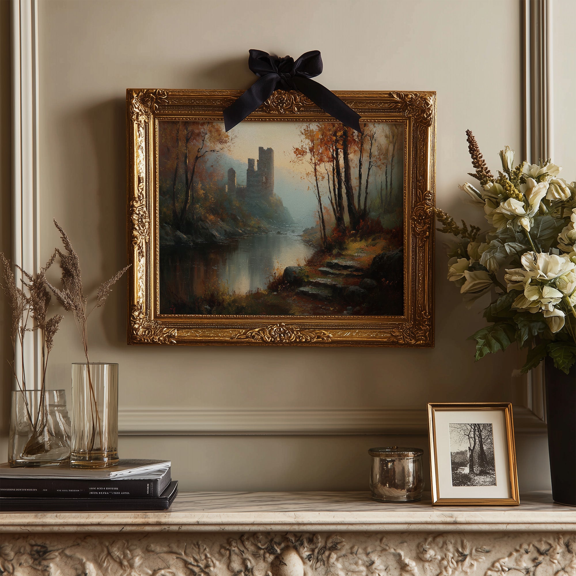 Autumn Castle By Misty Waters