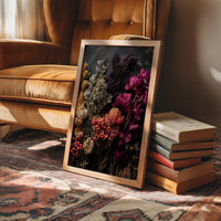 Velvet Blooms Against Midnight Walls