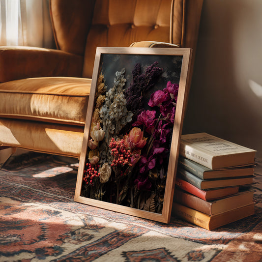 Velvet Blooms Against Midnight Walls