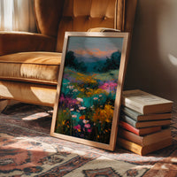 Wildflowers Catch Twilight's Glow