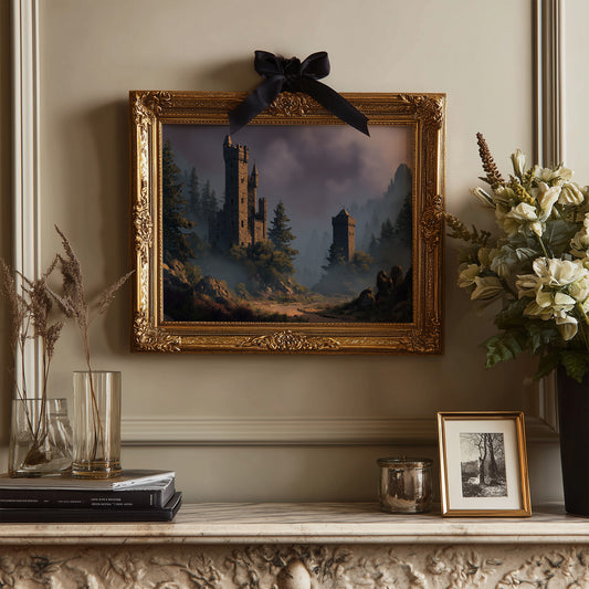 Ancient Towers Amid Mountain Mist