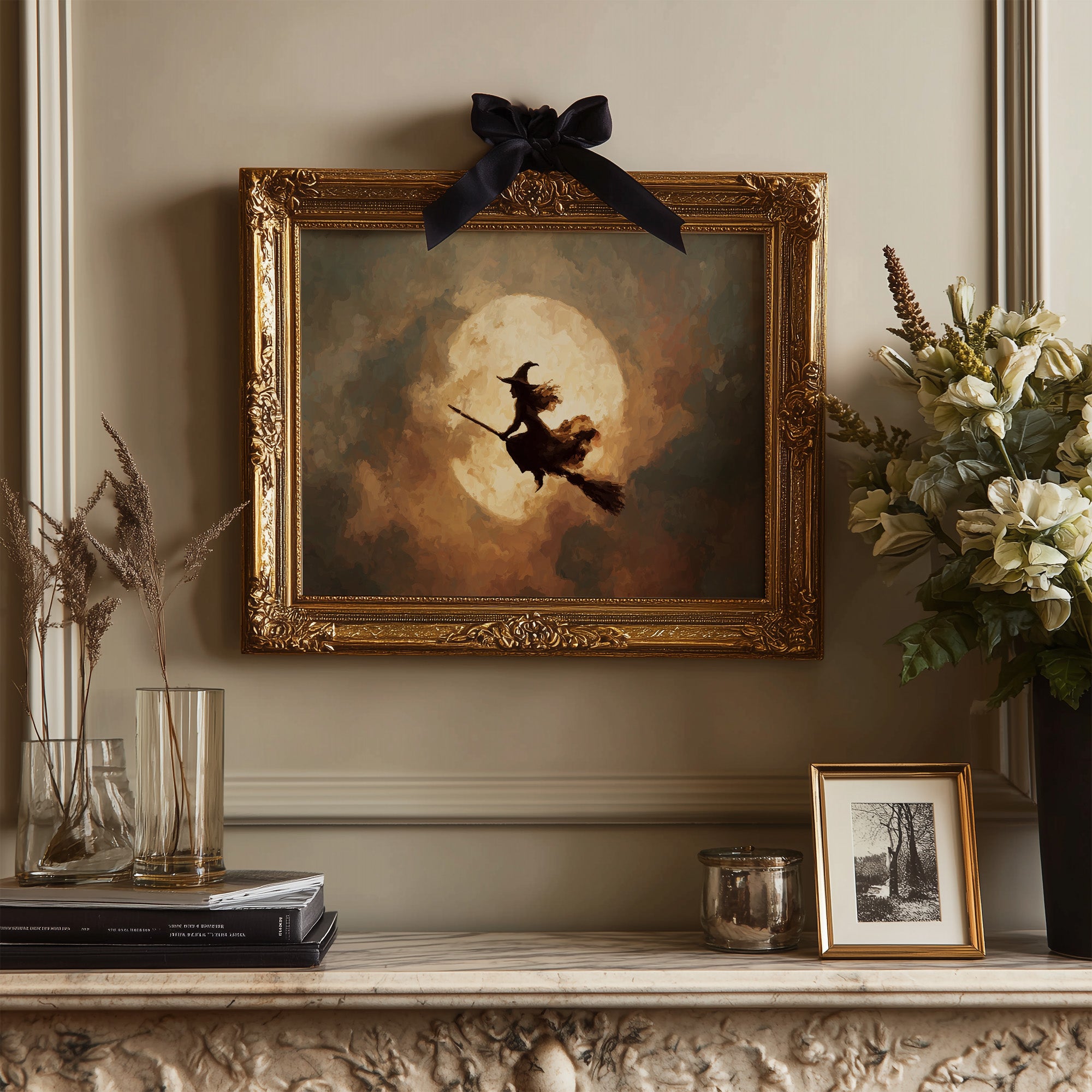 Autumn Flight Across Harvest Moon