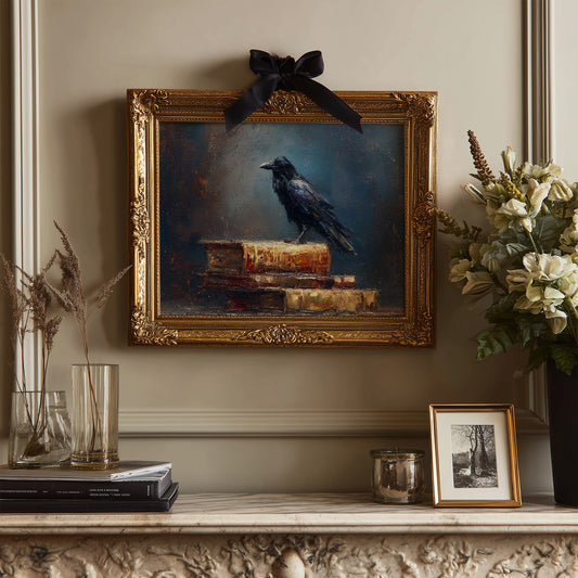 Raven's Perch Among Forgotten Tomes