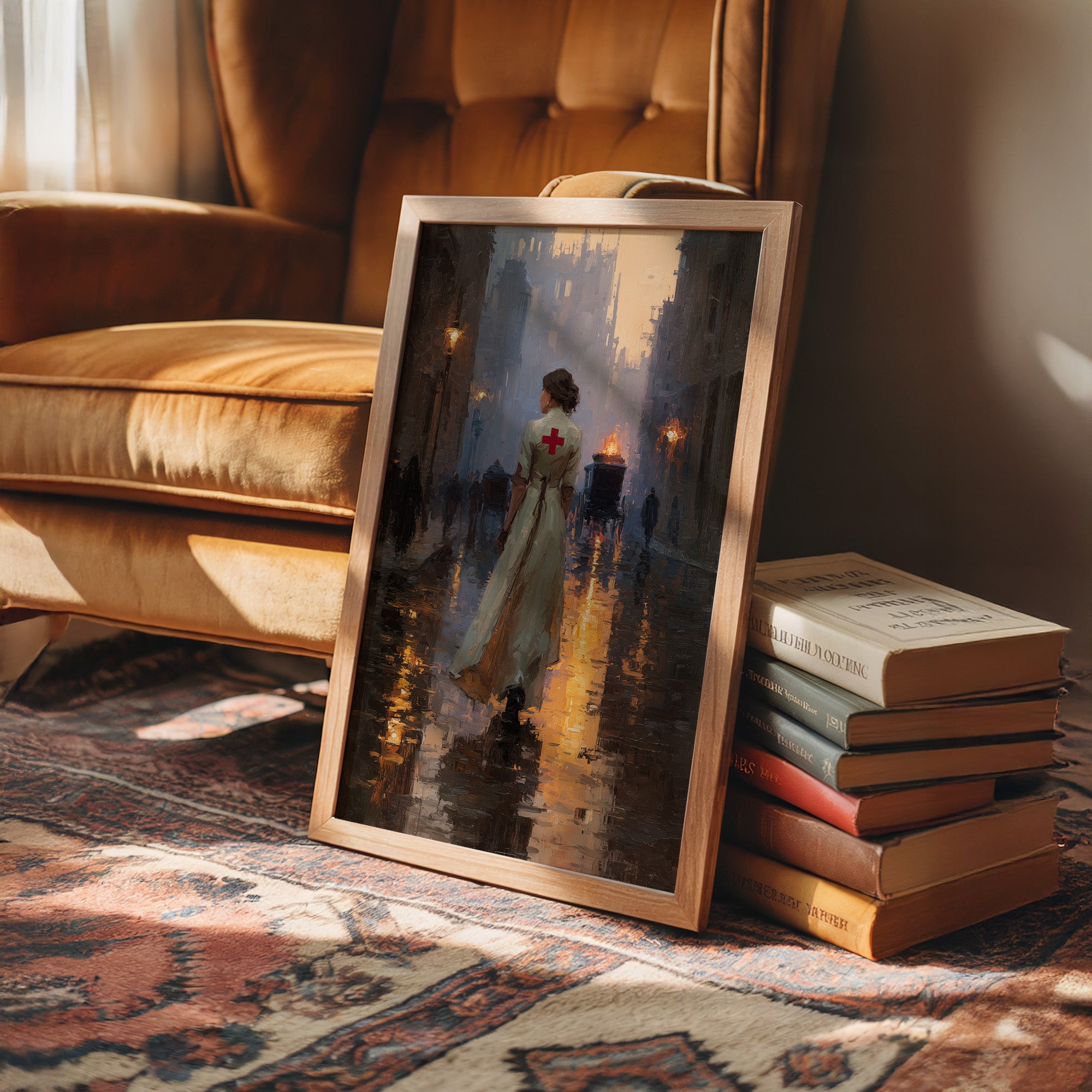 Twilight Mercy On Cobblestone Streets