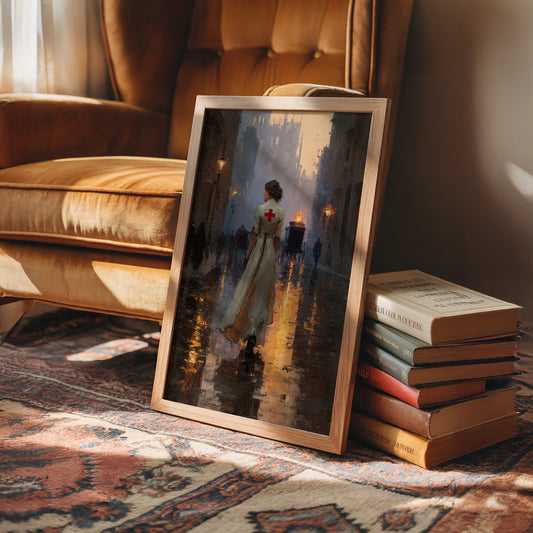 Twilight Mercy On Cobblestone Streets