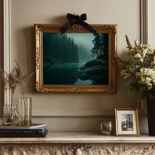 Emerald Waters Between Silent Pines